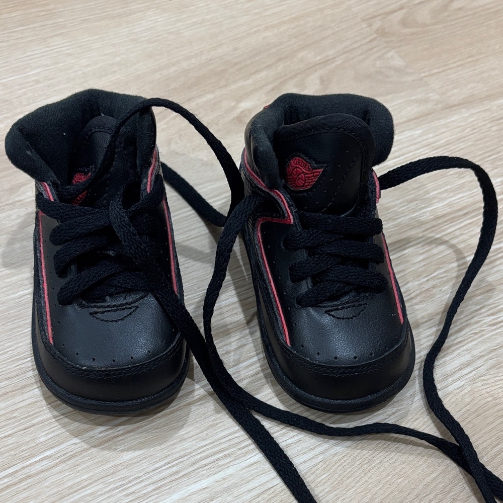 Infant Black and Red Sneakers